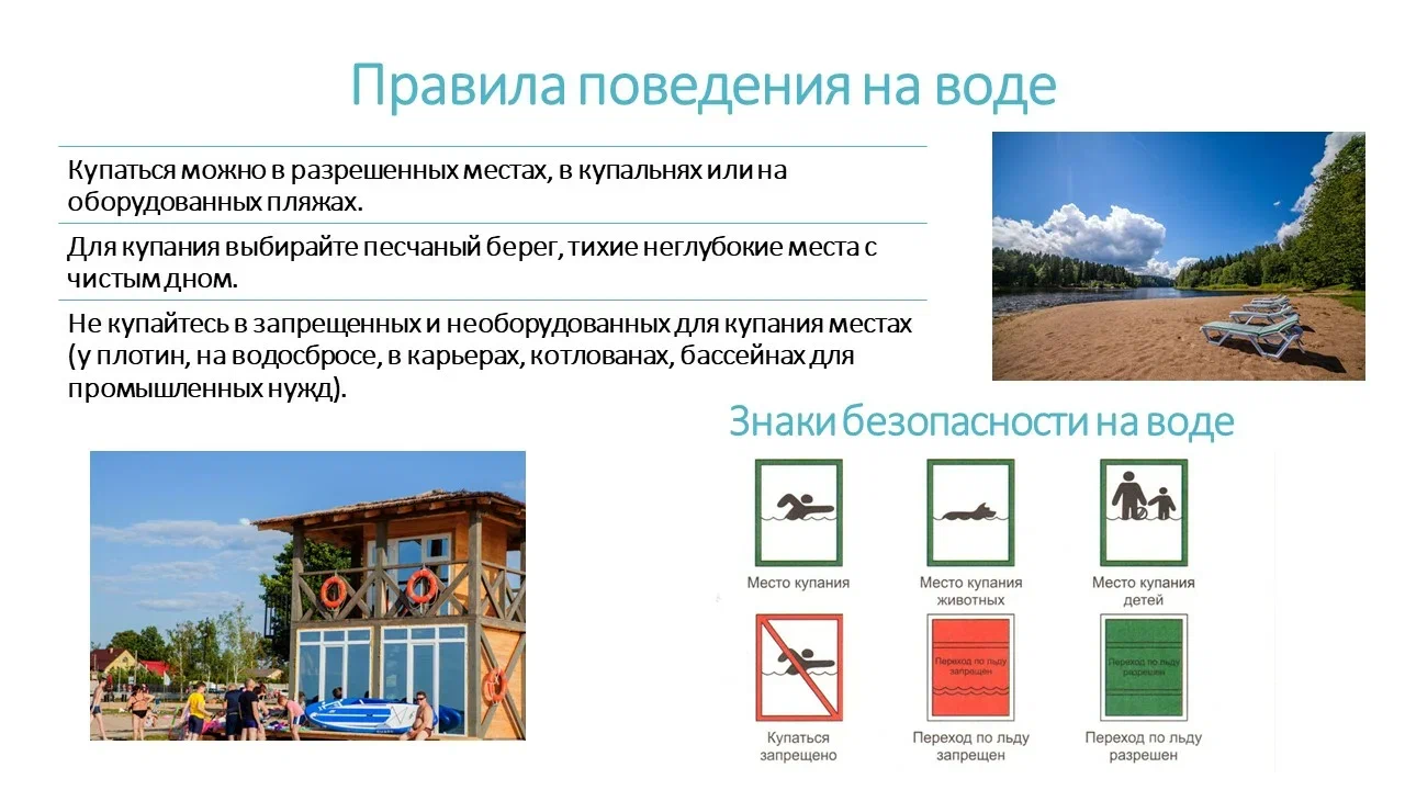 Правила поведения на воде 17.07.2026